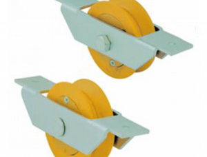 Roldana nylon com suporte aberto em V