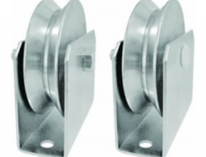 Roldana em V com caixa para portão